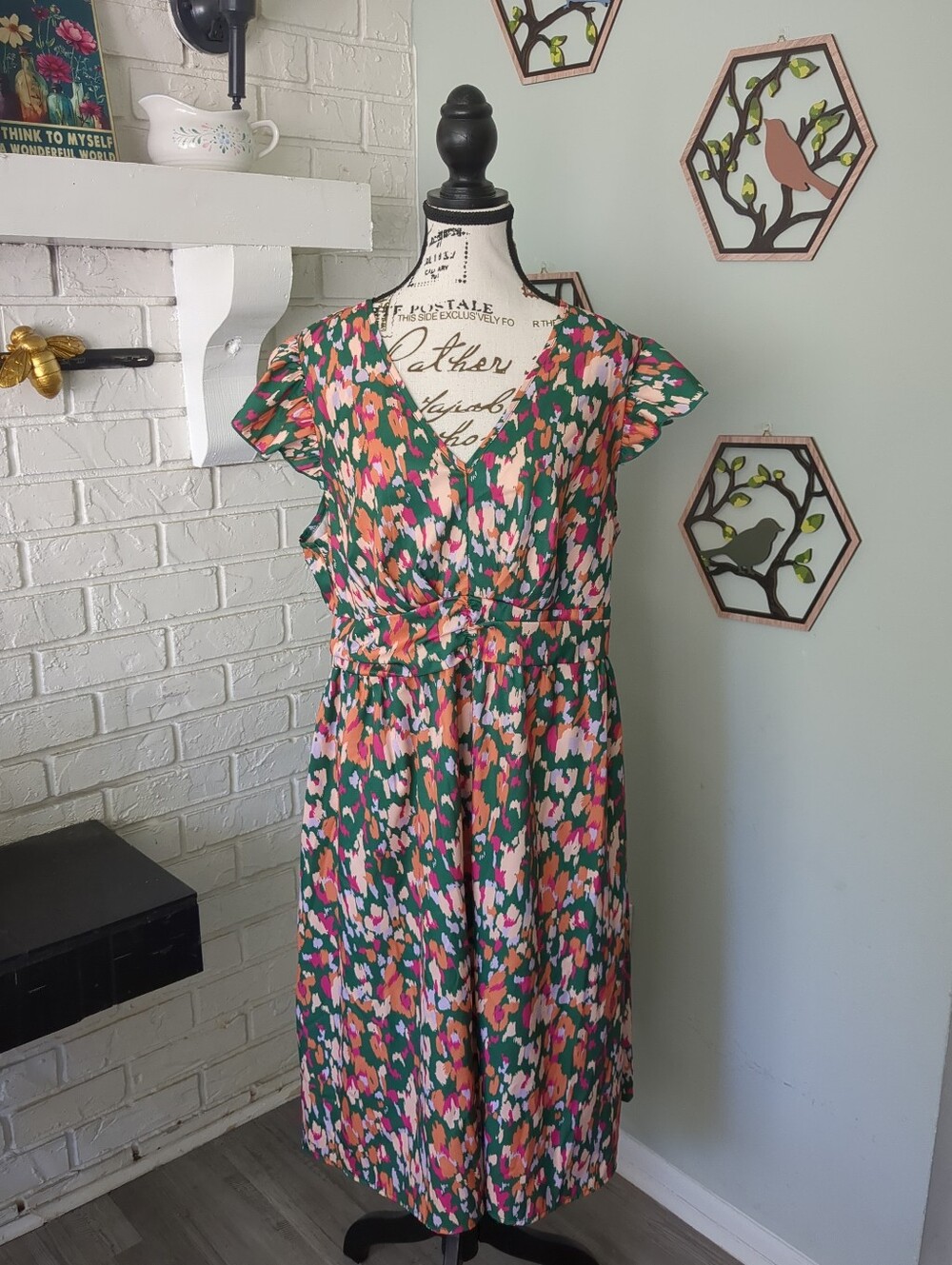 **3/$10** Unbranded Abstract Print Dress Size 2XL
